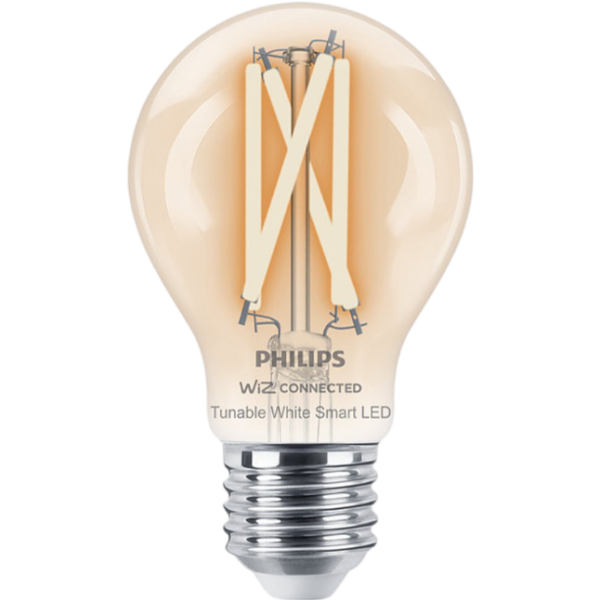 Умная лампочка светодиодная филаментная Philips Bulb Filament WIZ 929003017221 E27 / 7 Вт / 2000 K / 806лм / White photo 2 Умная лампочка светодиодная филаментная Philips Bulb Filament WIZ 929003017221 E27 / 7 Вт / 2000 K / 806лм / White photo 2