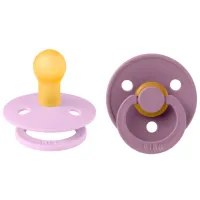 Suzetă cu tetina rotundă Bibs Colour 120430  Unisex / 6 luni - 18 luni / Latex / Mauve
