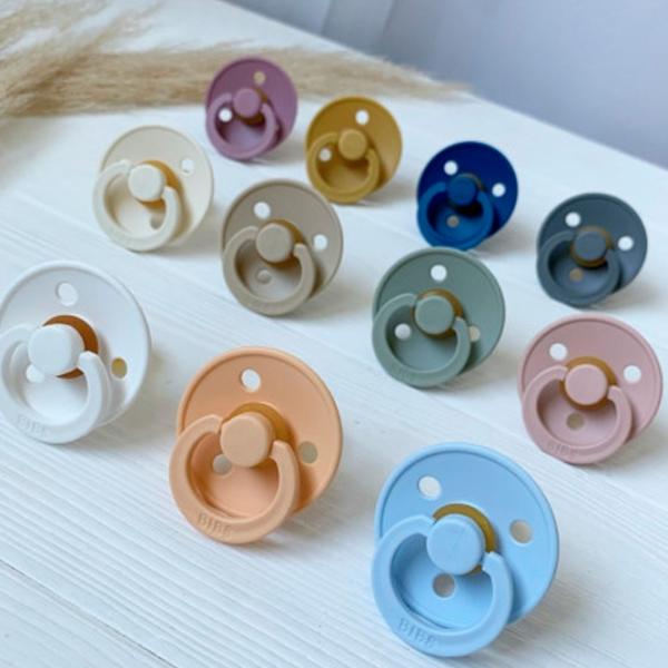 Suzetă cu tetina rotundă Bibs Colour 120406  Unisex / 6 luni - 18 luni / Latex / Khaki photo 4