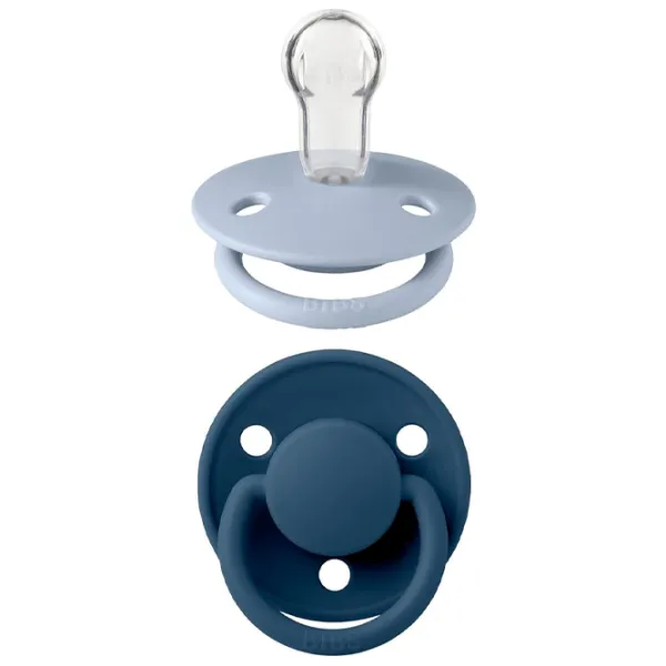 Соска круглая Bibs De lux 150296  Унисекс / 0 месяцев - 36 месяцев / Силикон / Steel Blue photo 2