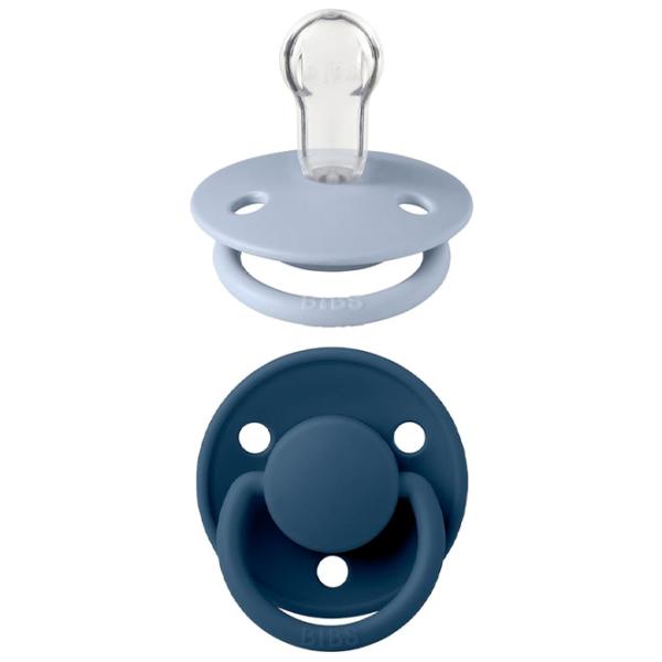 Соска круглая Bibs De lux 150296  Унисекс / 0 месяцев - 36 месяцев / Силикон / Steel Blue photo 2