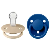 Suzetă cu tetina rotundă Bibs De lux 150293  Unisex / 0 luni - 36 luni / Silicon / Vanilla