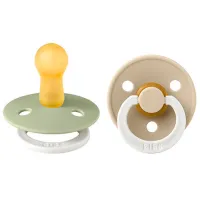 Соска круглая Bibs Colour Glow 110409  Унисекс / 0 месяцев - 6 месяцев / Латекс / Серо-зеленый