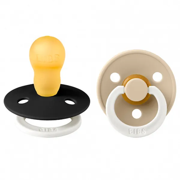 Соска круглая Bibs Colour Glow 130251  Унисекс / 18 месяцев - 36 месяцев / Латекс / Черный photo 1