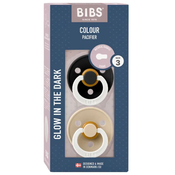 Соска круглая Bibs Colour Glow 130251  Унисекс / 18 месяцев - 36 месяцев / Латекс / Черный photo 4