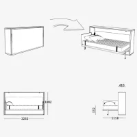 Кровать Flat Compatto H 90 x 200 см / ЛДСП / Белый photo 3