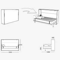 Кровать Flat Compatto H 120 x 200 см / ЛДСП / Белый photo 3