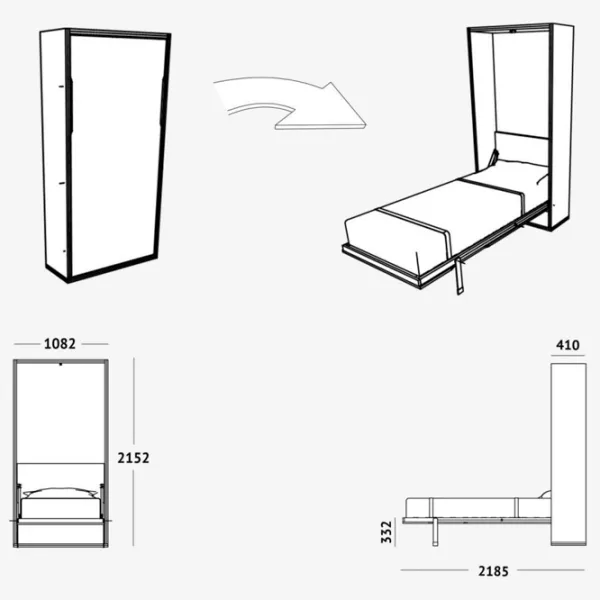 Pat Flat Compatto 90 x 200 cm / PAL / White photo 4 Pat Flat Compatto 90 x 200 cm / PAL / White photo 4