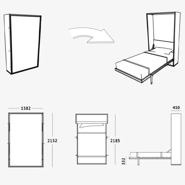 Pat Flat Compatto 120 x 200 cm / PAL / White photo 4 Pat Flat Compatto 120 x 200 cm / PAL / White photo 4