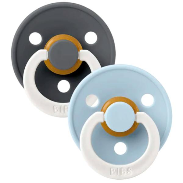 Соска круглая Bibs Colour Glow 110266  Унисекс / 0 месяцев - 6 месяцев / Латекс / Детский голубой photo 4