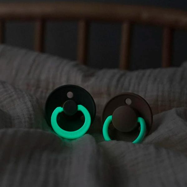 Соска круглая Bibs Colour Glow 110266  Унисекс / 0 месяцев - 6 месяцев / Латекс / Детский голубой photo 8