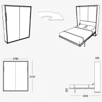 Кровать Flat Compatto 160 x 200 см / ЛДСП / Белый photo 3