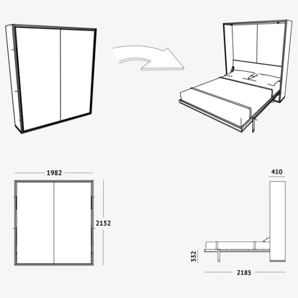 Pat Flat Compatto 180 x 200 cm / PAL / White photo 3 Pat Flat Compatto 180 x 200 cm / PAL / White photo 3