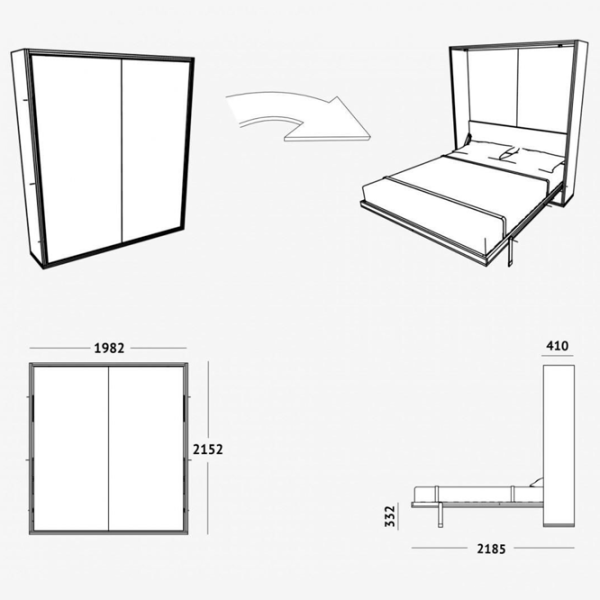 Pat Flat Compatto 180 x 200 cm / PAL / White photo 3 Pat Flat Compatto 180 x 200 cm / PAL / White photo 3