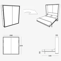 Кровать Flat Compatto 180 x 200 см / ЛДСП / Белый photo 3