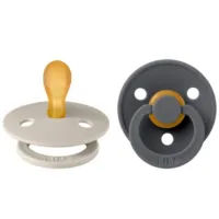 Suzetă cu tetina rotundă Bibs Colour 110381 Unisex / 0 luni - 6 luni / Latex / Sand