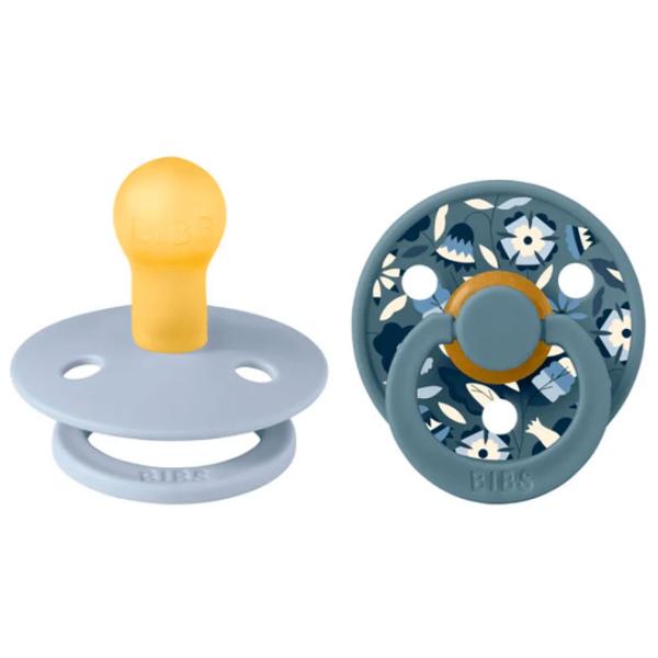 Suzetă cu tetina rotundă Bibs X Liberty 11020102  Unisex / 0 luni - 6 luni / Latex / Dusty Blue photo 1