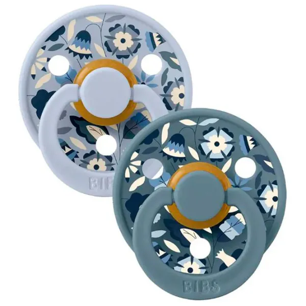 Suzetă cu tetina rotundă Bibs X Liberty 11020102  Unisex / 0 luni - 6 luni / Latex / Dusty Blue photo 2