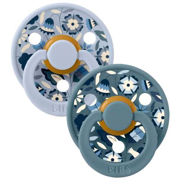 Suzetă cu tetina rotundă Bibs X Liberty 11020102  Unisex / 0 luni - 6 luni / Latex / Dusty Blue photo 2