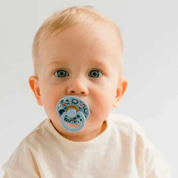 Suzetă cu tetina rotundă Bibs X Liberty 11020102  Unisex / 0 luni - 6 luni / Latex / Dusty Blue photo 6