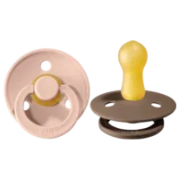 Suzetă cu tetina rotundă Bibs Colour 120211  Unisex / 6 luni - 18 luni / Latex / Dark Oak