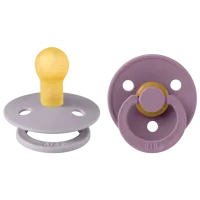 Suzetă cu tetina rotundă Bibs Colour 110405  Unisex / 0 luni - 6 luni / Latex / Mauve