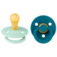 Соска круглая Bibs Colour 120293  Унисекс / 6 месяцев - 18 месяцев / Латекс / Северная мята