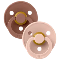 Suzetă cu tetina rotundă Bibs Boheme 120215  Unisex / 6 luni - 18 luni / Latex / Blush Pink