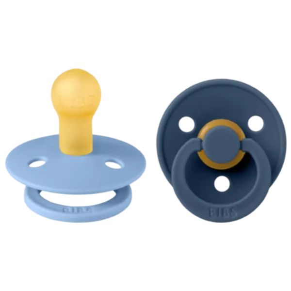 Suzetă cu tetina rotundă Bibs Colour 120277  Unisex / 6 luni - 18 luni / Latex / Steel Blue photo 1