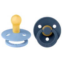 Соска круглая Bibs Colour 120277  Унисекс / 6 месяцев - 18 месяцев / Латекс / Steel Blue