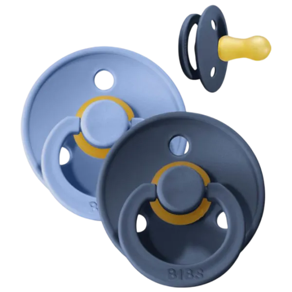 Suzetă cu tetina rotundă Bibs Colour 120277  Unisex / 6 luni - 18 luni / Latex / Steel Blue photo 2