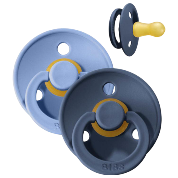 Suzetă cu tetina rotundă Bibs Colour 120277  Unisex / 6 luni - 18 luni / Latex / Steel Blue photo 2