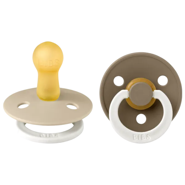 Suzetă cu tetina rotundă Bibs Colour Glow 120244  Unisex / 6 luni - 18 luni / Latex / Dark Oak photo 1