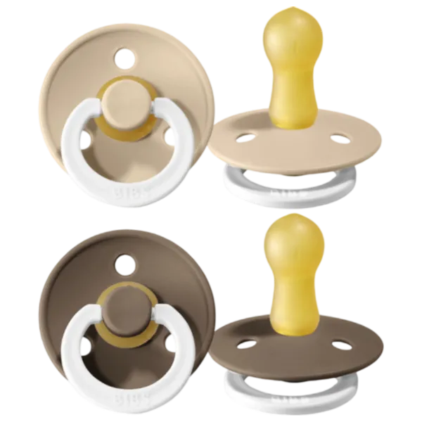 Suzetă cu tetina rotundă Bibs Colour Glow 120244  Unisex / 6 luni - 18 luni / Latex / Dark Oak photo 3