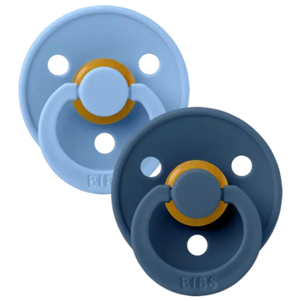 Suzetă cu tetina rotundă Bibs Colour 110277  Unisex / 0 luni - 6 luni / Latex / Steel Blue photo 2