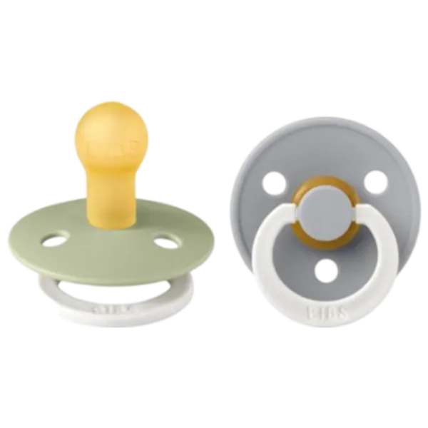 Соска круглая Bibs Colour Glow 110267 Унисекс / 0 месяцев - 6 месяцев / Латекс / Cloud Grey photo 1