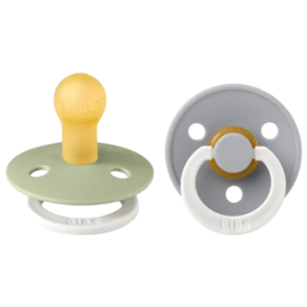 Соска круглая Bibs Colour Glow 110267 Унисекс / 0 месяцев - 6 месяцев / Латекс / Cloud Grey photo 1