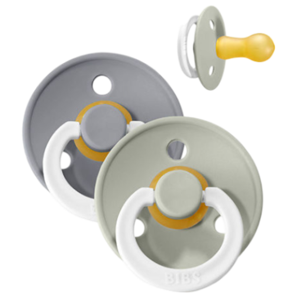 Соска круглая Bibs Colour Glow 110267 Унисекс / 0 месяцев - 6 месяцев / Латекс / Cloud Grey photo 2
