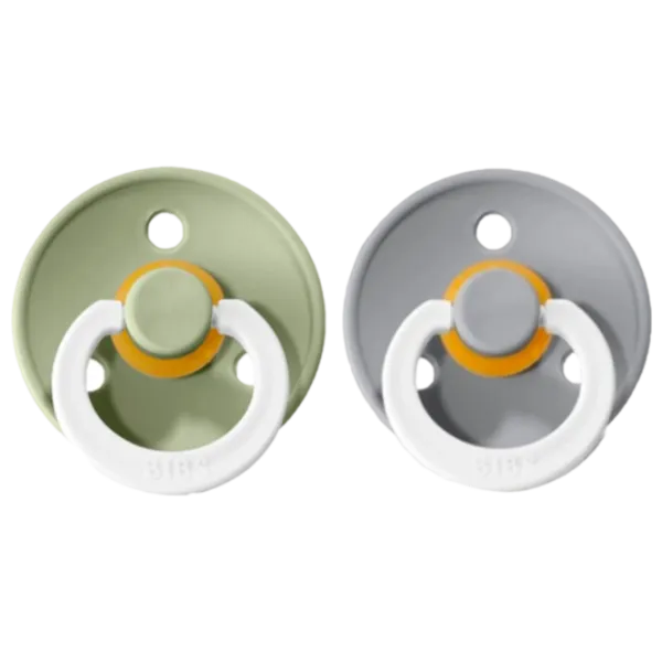 Соска круглая Bibs Colour Glow 110267 Унисекс / 0 месяцев - 6 месяцев / Латекс / Cloud Grey photo 3