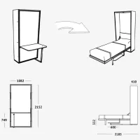 Кровать Flat Tango 90 x 200 см / ЛДСП / Белый photo 4