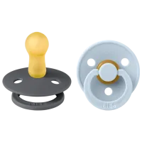 Соска круглая Bibs Colour 120223  Унисекс / 6 месяцев - 18 месяцев / Латекс / Детский голубой