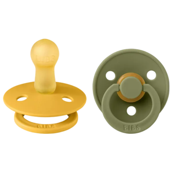 Suzetă cu tetina rotundă Bibs Colour 120273  Unisex / 6 luni - 18 luni / Latex / Olive photo 1
