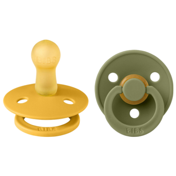 Suzetă cu tetina rotundă Bibs Colour 120273  Unisex / 6 luni - 18 luni / Latex / Olive photo 1