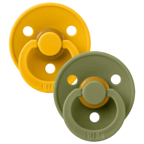 Suzetă cu tetina rotundă Bibs Colour 120273  Unisex / 6 luni - 18 luni / Latex / Olive photo 2