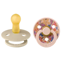 Suzetă cu tetina rotundă Bibs X Liberty 12021101  Unisex / 6 luni - 18 luni / Latex / Blue