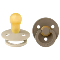 Suzetă cu tetina rotundă Bibs Colour 130240  Unisex / 18 luni - 36 luni / Latex / Dark Oak