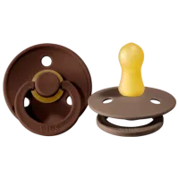 Suzetă cu tetina rotundă Bibs Colour 120261  Unisex / 6 luni - 18 luni / Latex / Dark Oak