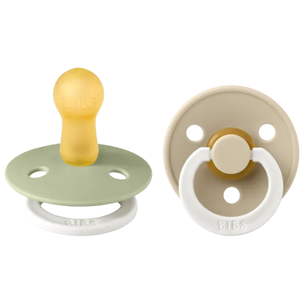 Соска круглая Bibs Colour Glow 120409  Унисекс / 6 месяцев - 18 месяцев / Латекс / Серо-зеленый photo 1