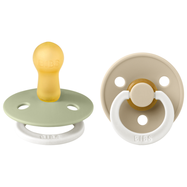 Соска круглая Bibs Colour Glow 120409  Унисекс / 6 месяцев - 18 месяцев / Латекс / Серо-зеленый photo 1