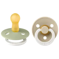 Соска круглая Bibs Colour Glow 120409  Унисекс / 6 месяцев - 18 месяцев / Латекс / Серо-зеленый